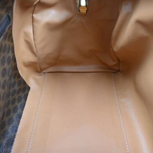 CELINE Logo Macadam Pattern Travel Hand Bag PVC Leather Brown GHW Italy 38EF520 - Picture 11 of 16